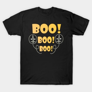 boo ! Halloween scary face devil evil eyes T-Shirt